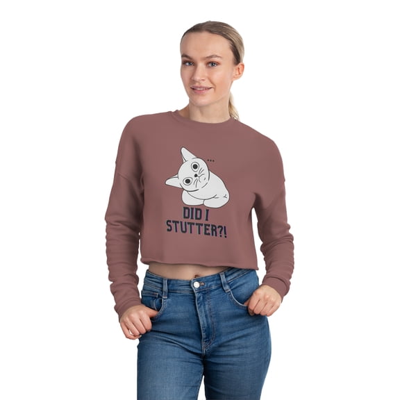 Cat Vibes Cropped Crew neck sweatshirt