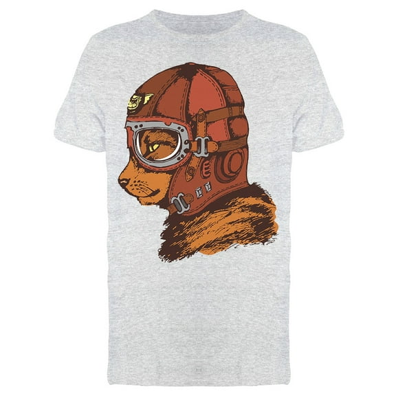 Cat Vintage Flying Helmet Tee Men's -Image by Shutterstock