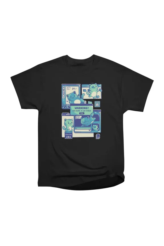 Cat Virus Funny Kitten by Tobe Fonseca T-Shirt Tee Gift For Him Merch For Her Apparel For