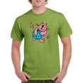 thumbnail image 1 of Cat W Globe Rave Style T-Shirt Men -Image by Shutterstock, Male 4X-Large, 1 of 4