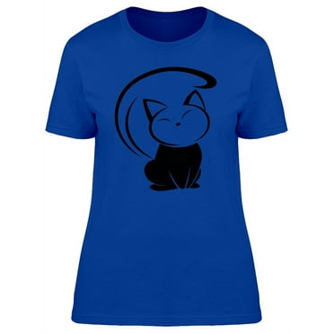 Cat Wagging Tail T-Shirt Women -Image by Shutterstock, Female Large