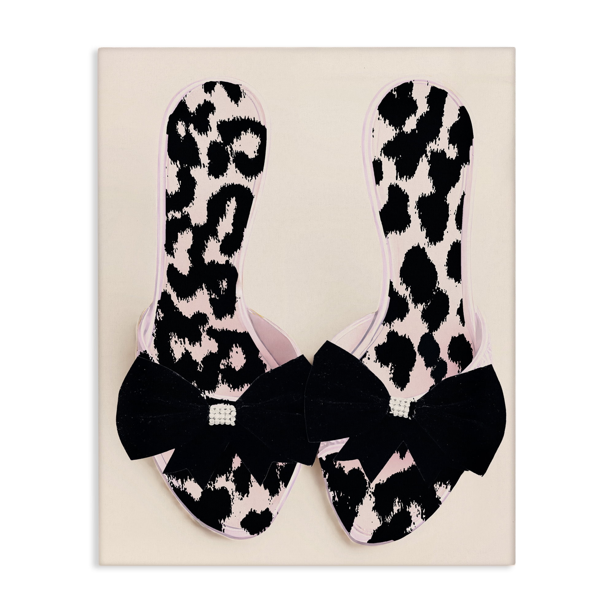 Cat Walk Spotted Shoes Canvas Wall Art, design by Annabelle Hall