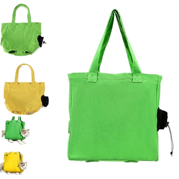 Cat Walking Bag Carrier with Leg Holes,Portable Pet Cat Carrier Tote for Easy Travel,,Cat Bag, Bag Carrier Walker with Leg Holes,with Secure Restraint System,for Traveling or Shopping