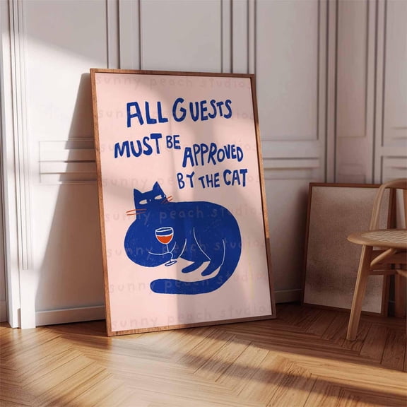 Cat Wall Art Print Cute Kitten Illustration Kitten Lover Decor, Unframed Paper Poster 8x10in