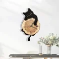 thumbnail image 1 of Cat Wall Clock Modern with Swinging Tail Silent for Kids Room Bedroom Home Decor, 1 of 5
