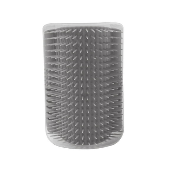 Cat Wall Corner Massage Comb Scratcher Grooming Brush Tool with Catnip for Long & Short Fur Kittens & Cats | 1-Pack