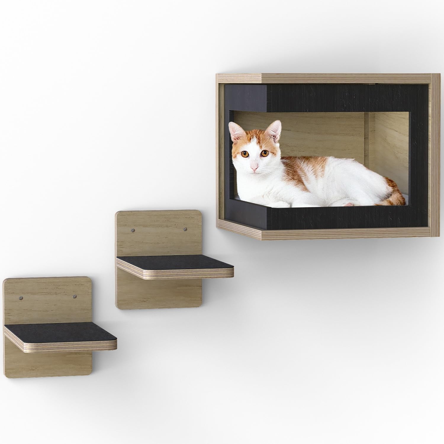 Cat Wall Furniture with Steps, Cat Wall Shelves, Cat WallMounted