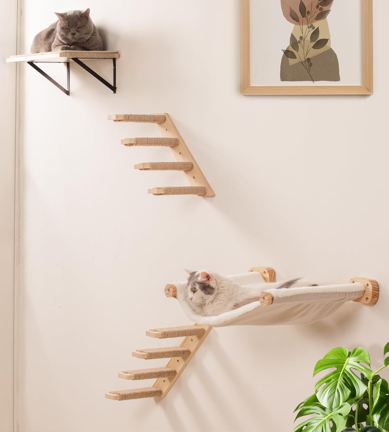 A closer look at Cat Shelf With Ladder