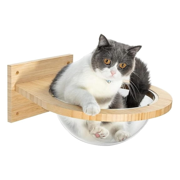 Cat Wall Shelves, Wall Mounted Cat Bubble Furniture,Transparent Cat Capsule Bed Set,Cat Hammock for Living Room or pet Room.