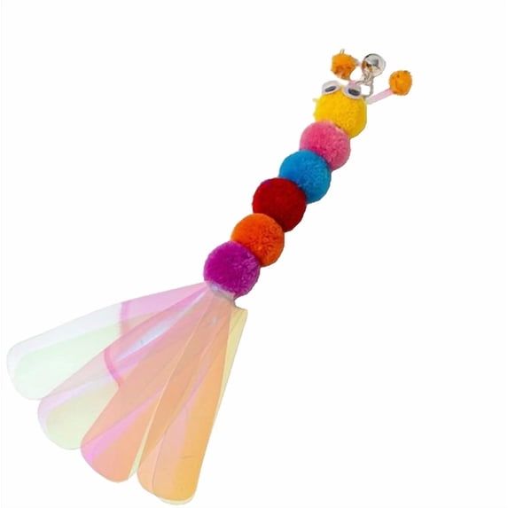 Cat Wand Toy with Strong Suction Cup – 2 PCS Interactive Wands, 6 Feather Teasers and Refills, Hands-Free Cat Exercise Toy for Indoor Cats and Kittens