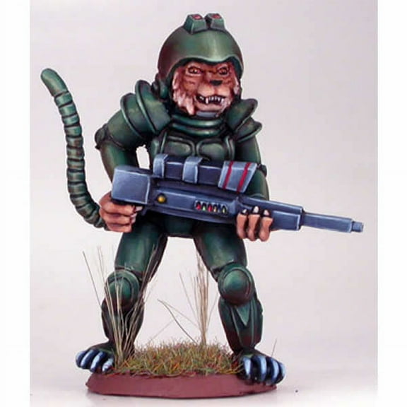 Cat Warrior with Laser Miniature Elmore Masterwork Dark Sword Miniatures