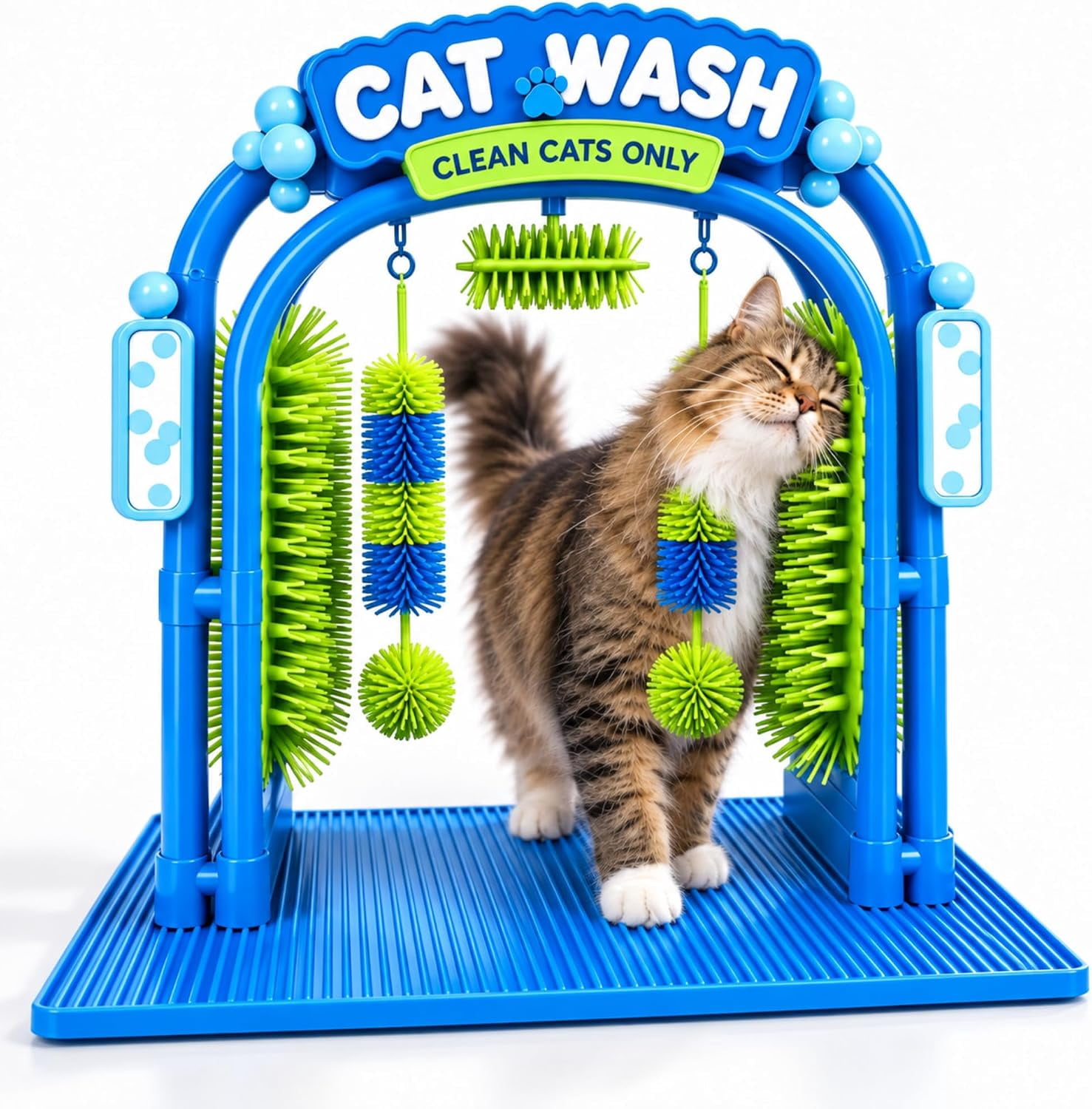 Car Maintenance Sign Cat Wash Grooming Station Pet Bathing Table Self-Service Cat Comb Brush ...