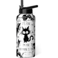 thumbnail image 1 of Cat Water Bottle 32oz Vacuum Insulated Funny Water Bottles Thermos with Straw Lid Cat Gifts for Cat Lovers Owners Cat Stuff Things for Women Men Cute Stainless Steel Travel Tumbler Cup, 1 of 6