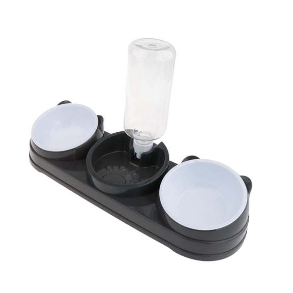 Cat Water Bowl Food Feeder Automatic Raised 15 Degree Tilt PP Material for Small Pets and Kittens