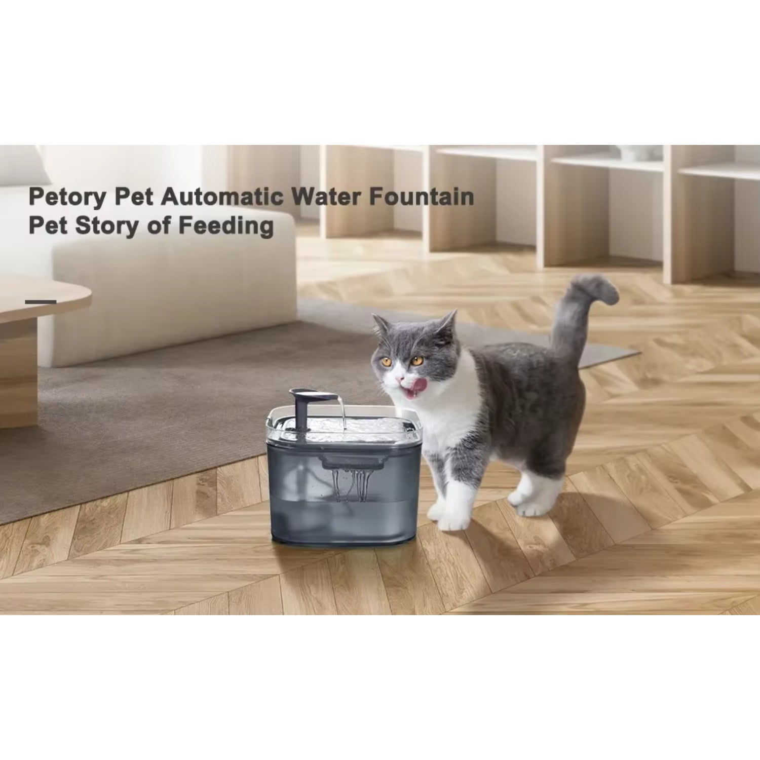 Cat Water Dispenser USB Electric Mute Cats Dog Drinker Bowl Recirculate