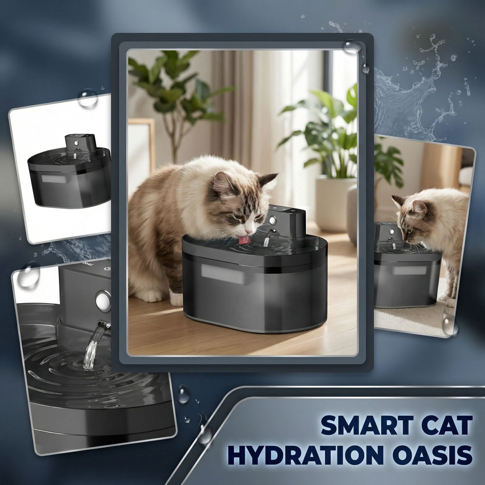 Cat Water Dispenser, Water Filter for Cat Fountain, 2L Capacity ...