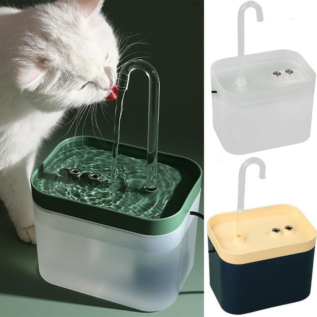 Cat Water Fountain,1.5L Large Capacity Automatic Cat Water Dispenser with Faucet,Circulating
