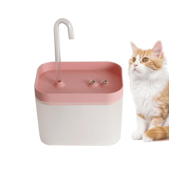 Cat Water Fountain,1.5L Ultra Silent Pet Water Fountain for Cats, Small Dogs,Transparent Pet Water Dispenser,Drinking Water Bowl for Multiple Pets