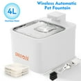 thumbnail image 1 of Cat Water Fountain, 4L Wireless Pet Fountain Stainless Steel  Automatic Water Dispenser Cat Water Fountains Indoors, 1 of 7