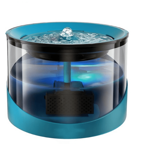 Cat Water Fountain, 74oz/2.2L Ultra Quiet Automatic Water Dispenser for Cats Dogs with Colorful LED Indicator, Water Bowl for Pets with Filter