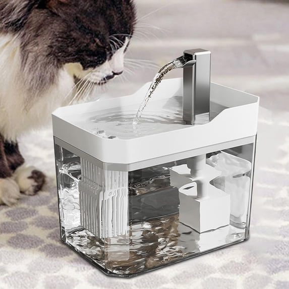 Cat Water Fountain, Automatic Circulating Pet Fountain with Large Capacity and Quiet Pump