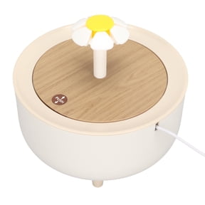Cat Water Fountain Automatic Electric Waterfall Flower Style Dispenser Water Level Window Ultra Quiet Healthy and Hygienic Pet Drinking Fountain with Water Pipe and Water Pump