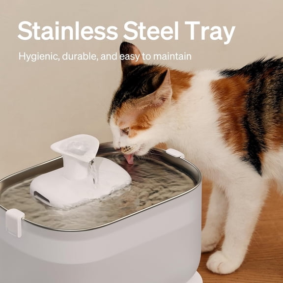 Cat Water Fountain,2.5L Auto Cat Fountains for Drinking,5G Wi-Fi APP Control Quiet Water Dispenser