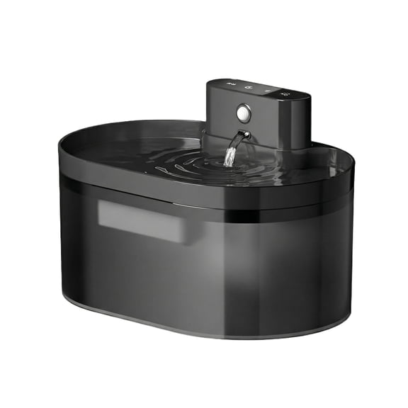 Cat Water Fountain Cordless, 84oz/2.5L Wireless Pet Water Fountains for Cats Indoor, Battery Operated Cat Drinking Fountain with Motion Sensor, Ultra Quiet Pump, BPA-Free, Black