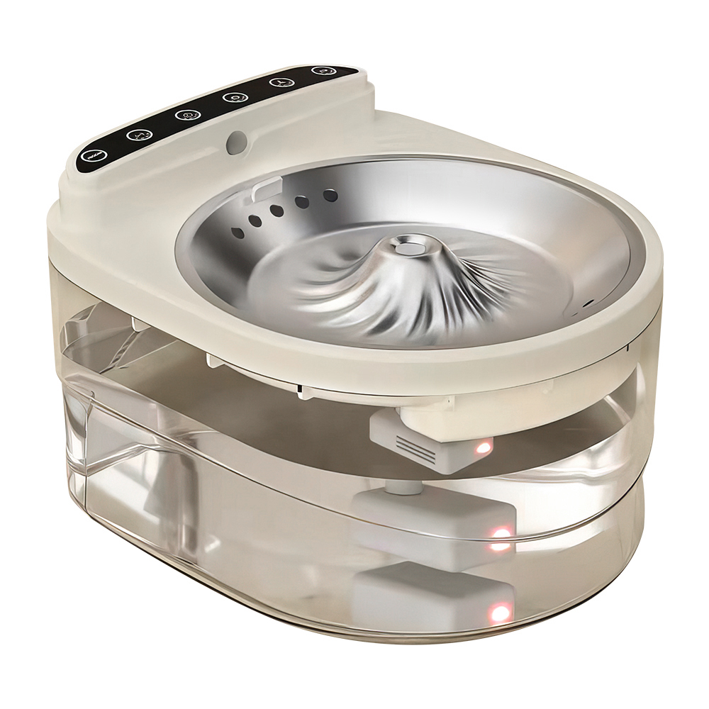 Cat Water Fountain for Drinking with 10 Filter Cottons,Stainless Steel Water Tray, 3L Cat Drinker Battery Powered, Wireless Pet Drinker for Cats and Dogs with Motion Sensor, Ultra-Quiet Pump