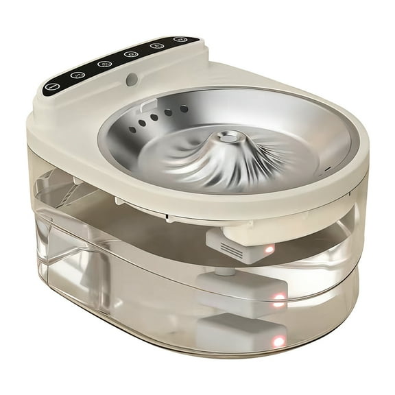 Cat Water Fountain for Drinking with 10 Filter Cottons,Stainless Steel Water Tray, 3L Cat Drinker Battery Powered, Wireless Pet Drinker for Cats and Dogs with Motion Sensor, Ultra-Quiet Pump
