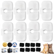 Cat Water Fountain Filter,8 packs Pet Fountain Filter Replacement for Pet Fountain,Filters Replacements fit for Petlibro Dockstream Cat Water Fountain PLWF005/PLWF115/PLWF105