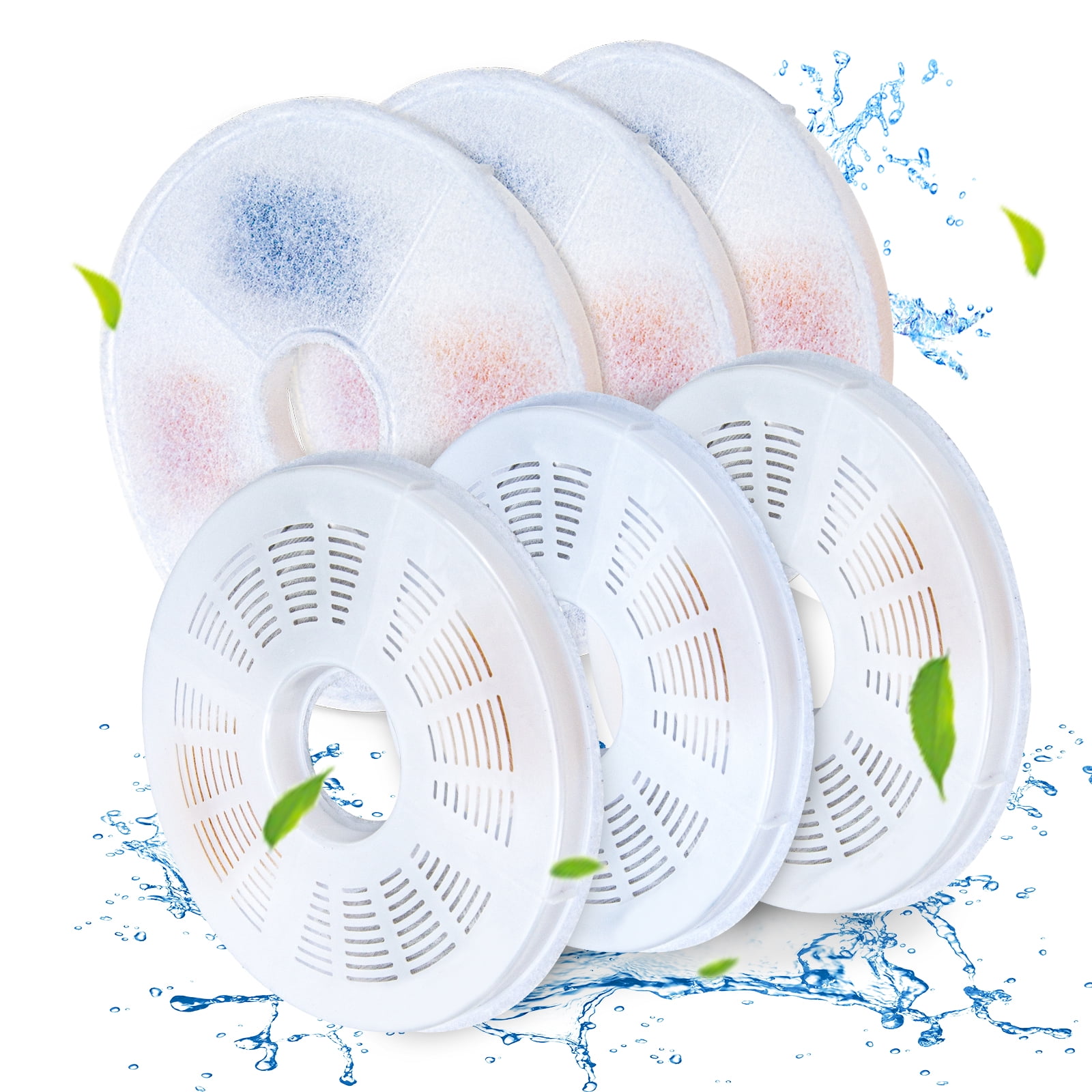 Cat Water Fountain Filter for Catit, Triple Action Pet Water Fountain