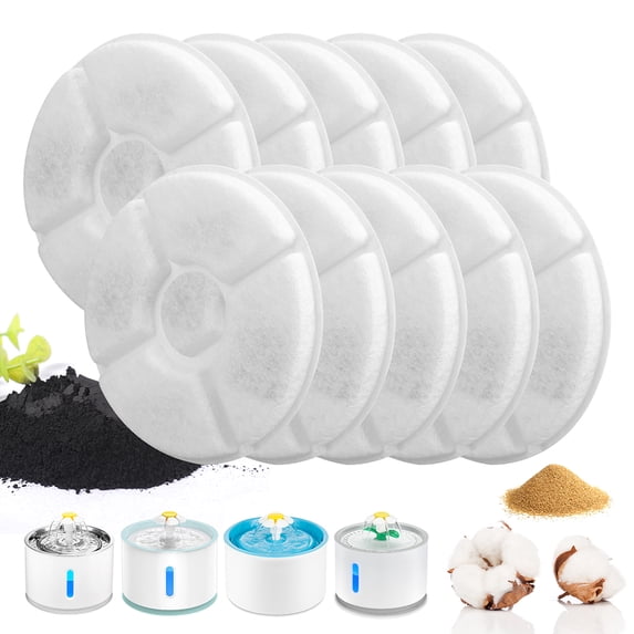Cat Water Fountain Filters Replacement Filter Fit for Flower Fountain Cat Water Fountain Water Dispenser 12PCS