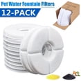 thumbnail image 1 of Cat Water Fountain Filters Replacement Filter fit for Flower Fountain Pet Cat Dog Water Fountain Water Dispenser, 12PCS, 1 of 9