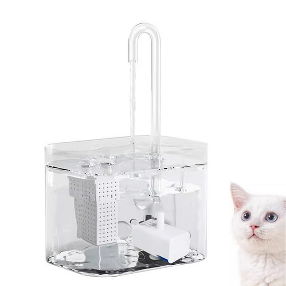 Cat Water Fountain Pet Water Feeder USB 5 Volts Electric Water Dispenser 0.4 Gallon