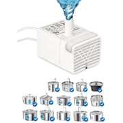 Cat Water Fountain Replacement Pump, JY-830 Ultra Quiet Pet Submersible Water Pump, IPX8 Waterproof, 5V Low Voltage USB Pump, Compatible with 2.2L/3.2L/4L/7L Stainless Steel Cat Dog Water Fountains