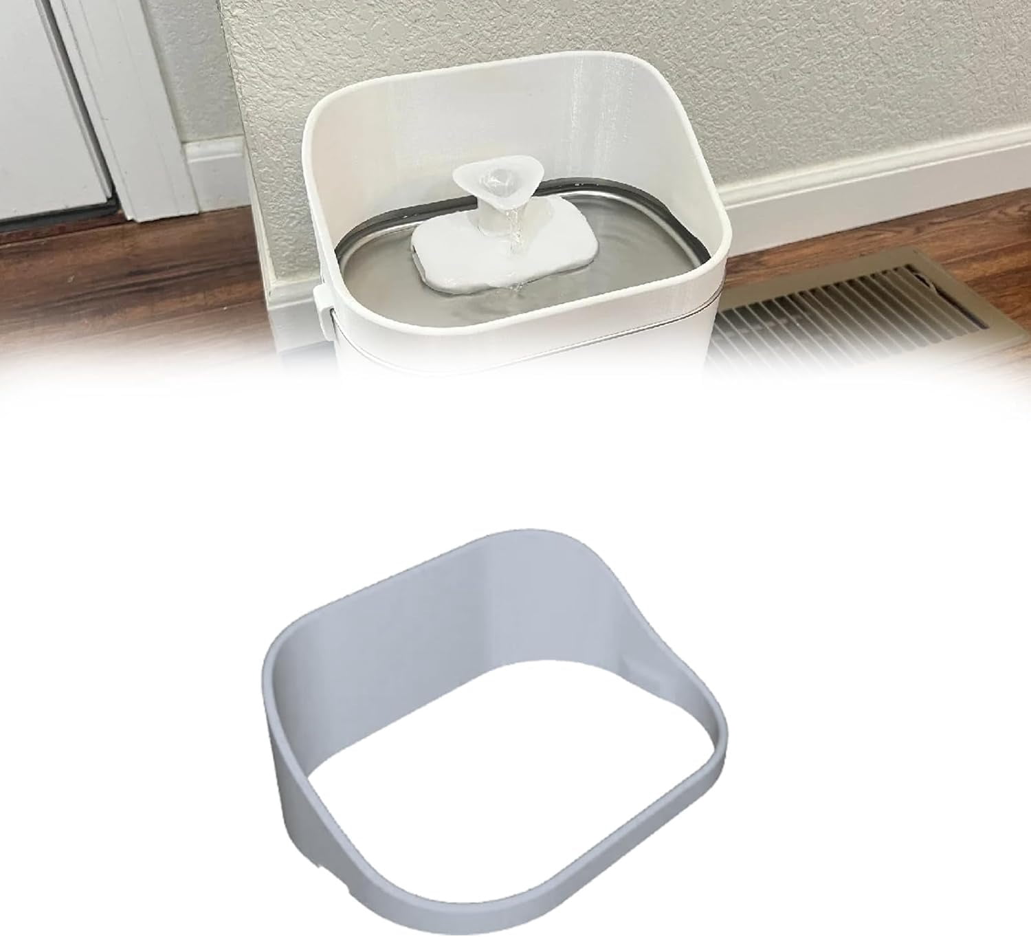 Cat Water Fountain Splash Guard for PETLIBRO DockStream, Prevent Water Spills, Fits Stainless Steel Basin, Easy to Remove & Clean