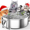 Cat Water Fountain Stainless Steel,1.8G /7L/230oz Cat Water Fountain for MultiCat Home/Water