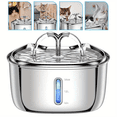 thumbnail image 1 of Cat Water Fountain Stainless Steel, 2.5L/84oz Pet Water Fountain with Water Level Indicator and 3 Filters, Cat Fountain with Quiet Pump Ideal for Cats, Dogs and Multi-Pet Households, 1 of 8