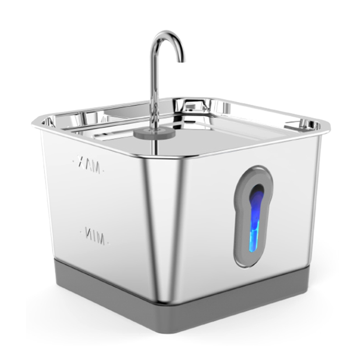 Cat Water Fountain Stainless Steel: 3.5L Automatic Pet Water Fountain - Dog Water Dispenser with Water Level Window