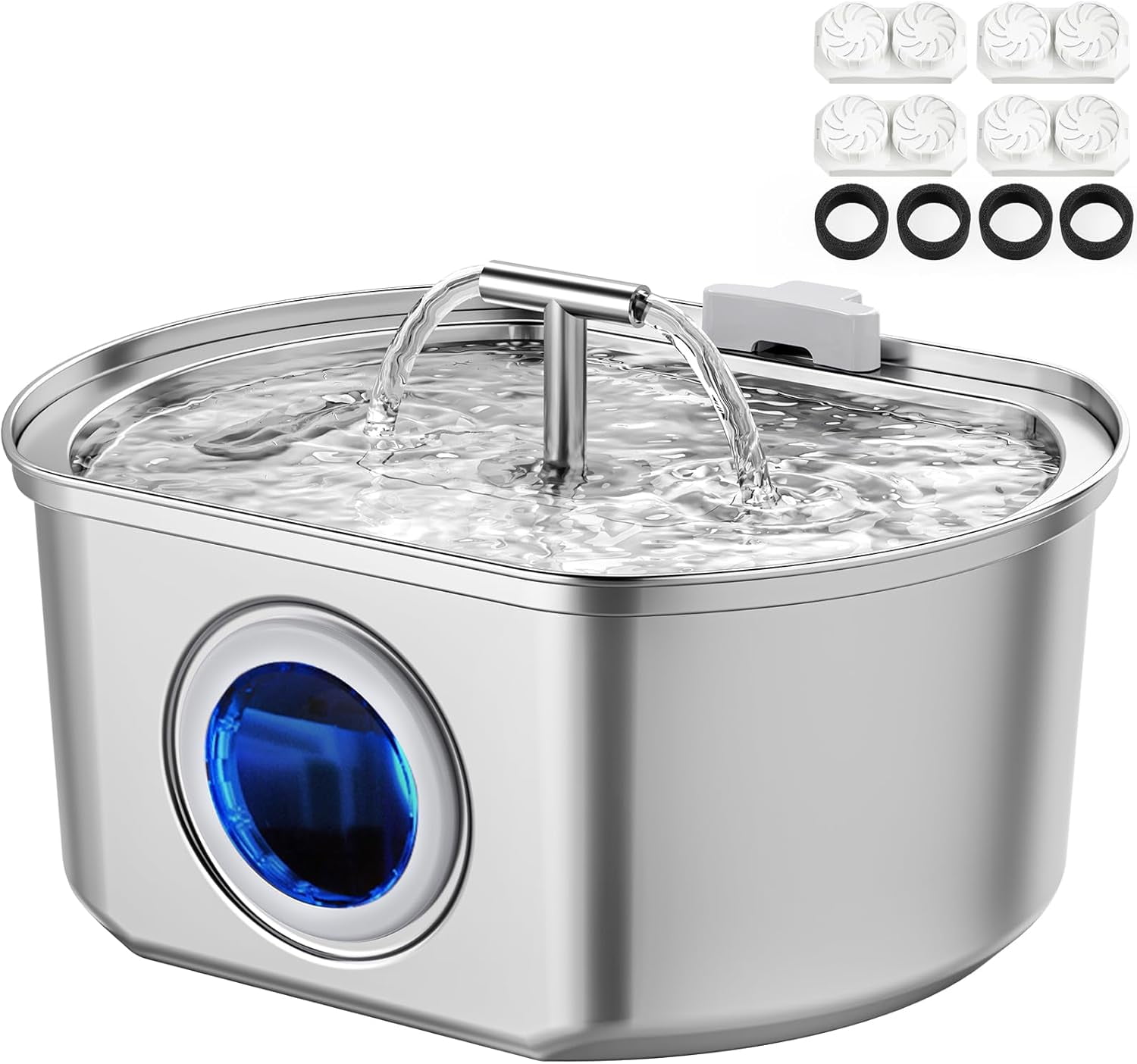 Cat Water Fountain Stainless Steel - Pet Drinking Fountain for Cats ...