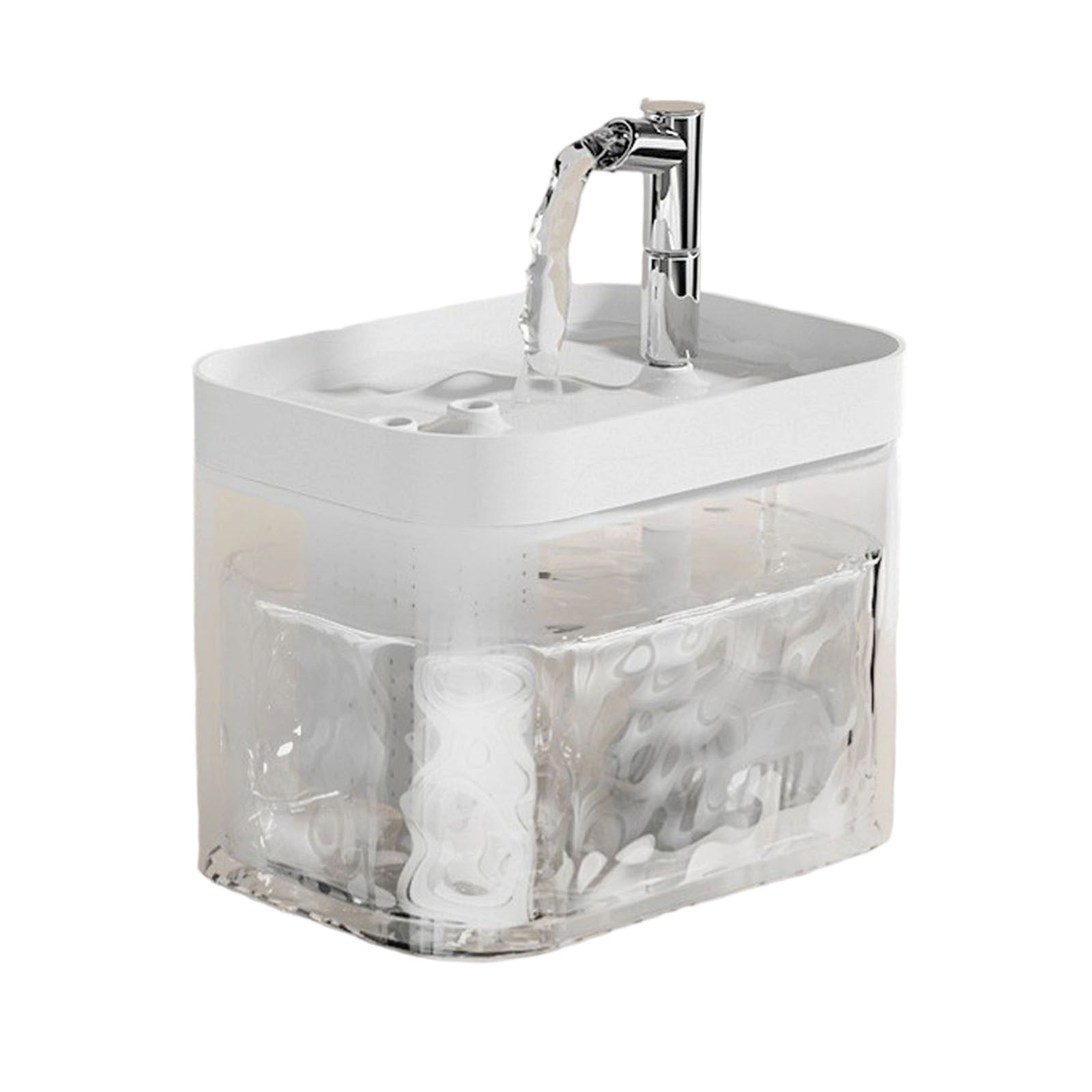 Cat Water Fountain Stainless Steel with Sensor 108oz 3.2L Battery Operated Cordless Automatic Water Dispenser Quiet Pump BPA-Free Automatic Cat for Drinking, Easy Clean for Cats Dogs Pets
