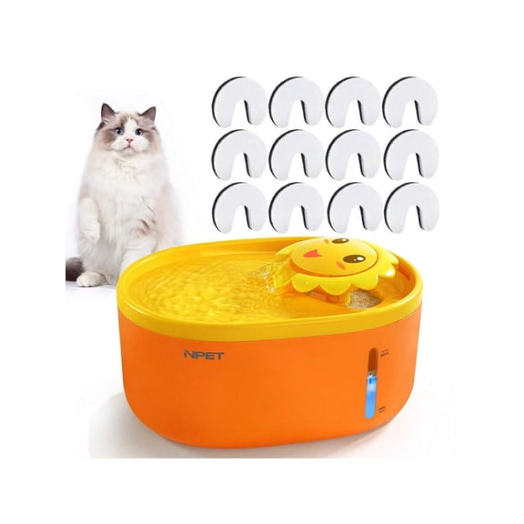 Cat Water Fountain with Visible Water Level Window, 2L/67oz Automatic Pet Water Dispenser for Dogs, Ultra Quiet Smart Waterfall Drinking Bowl for Home & Office