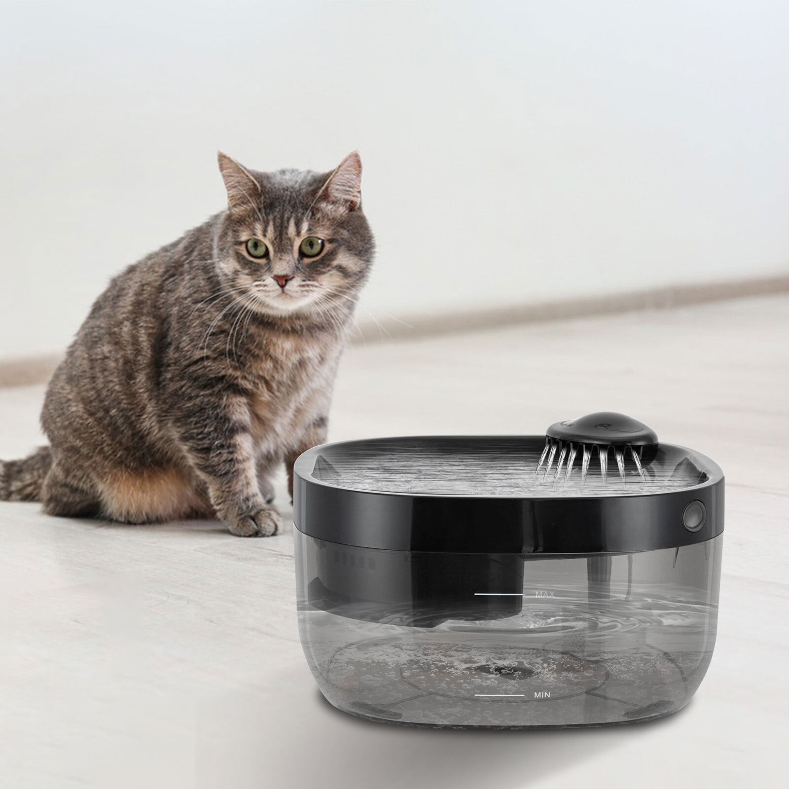 Cat Water Fountain for Kitchen, Bedroom, Balcony Black