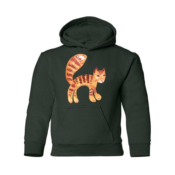 Cat Watercolor Style Hoodie Juniors -Image by Shutterstock,  Large