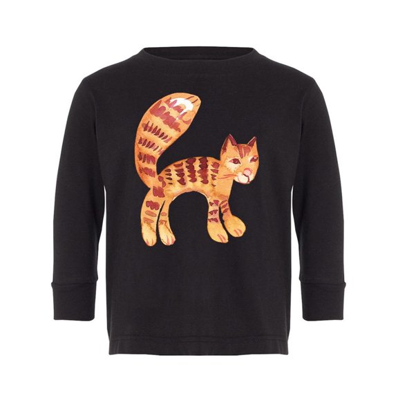 Cat Watercolor Style Long Sleeve Toddler -Image by Shutterstock,  5 Toddler