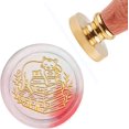 thumbnail image 1 of Cat Wax Seal Stamp Books Vintage Sealing Wax Stamps 30mm Removable Brass Head Sealing Stamp with Wooden Handle for Wedding Invitation Graduation Valentine's Day Christmas Thanksgiving, 1 of 9