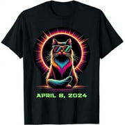 Cat Wearing Solar Eclipse Glasses Total Solar Eclipse 2024 T-Shirt