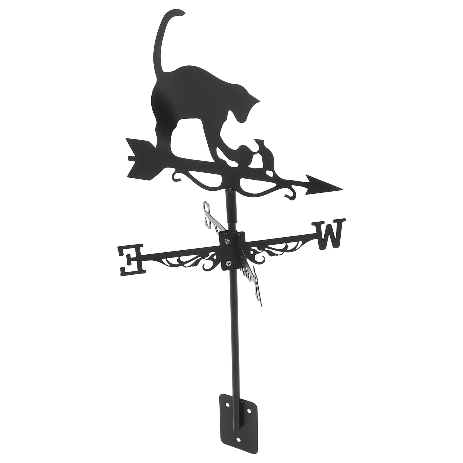 Cat Weathervane Vintage Decor Animal Wind Indicator Patio Weathervane