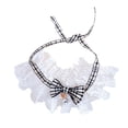 thumbnail image 1 of Cat Wedding Costume, Princess Cat Dress Bandana Collar Veil Lace Bibs for Birthday Party, 1 of 8
